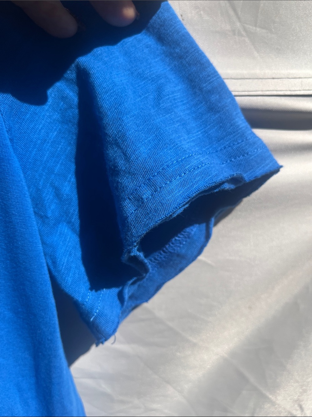 neon buddha Bright Blue Button-Front V-Neck Top - Picture 7 of 10
